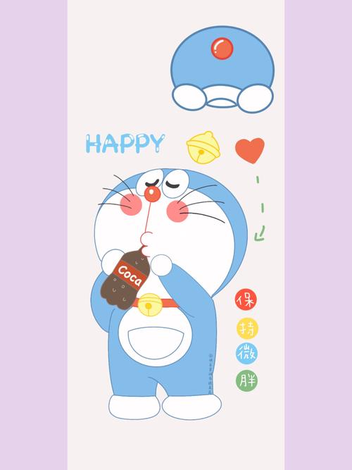今日壁纸分享|可爱哆啦a梦可乐壁纸_壁纸_可乐_哆啦a梦怎么样_壁纸