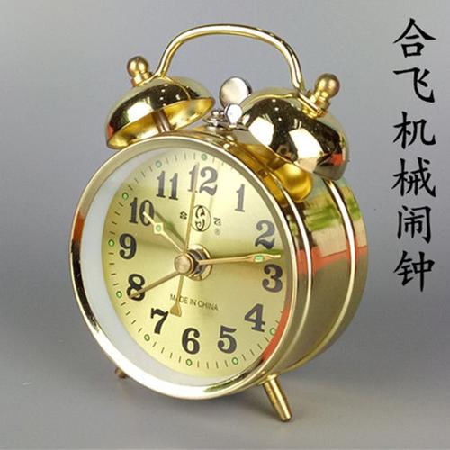 合飞金属小鸡啄米台钟机械闹钟发条老式复古怀旧台钟