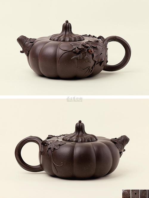 紫砂壶拍卖|汪寅仙制《金秋南瓜壶》拍出460万元