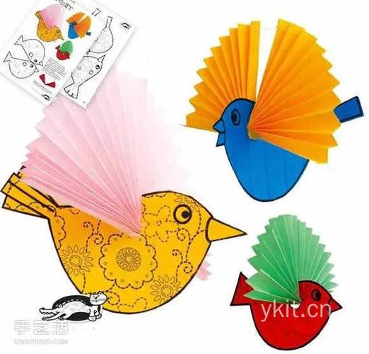 幼儿 幼儿手工  幼儿园立体小鸟手工制作,分分钟就能做出一只展翅高飞