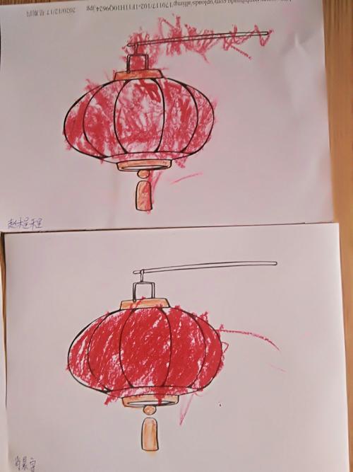 城中幼儿园 小班美术涂色《灯笼》