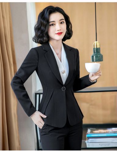 2021高3端职业西装套装女韩版新款面试正装时尚气质女士商务大码
