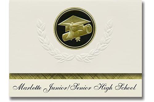 签名公告 marlette 青少年/高级高中(马莱特,密歇根州)毕业公告,总统