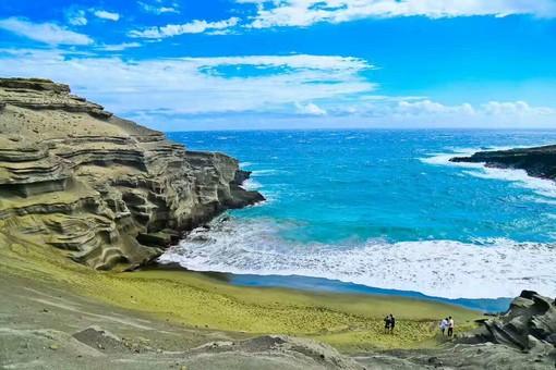 2人成团 夏威夷 火山大岛绿沙滩一日游(罕见绿沙滩 科纳咖啡历史农场