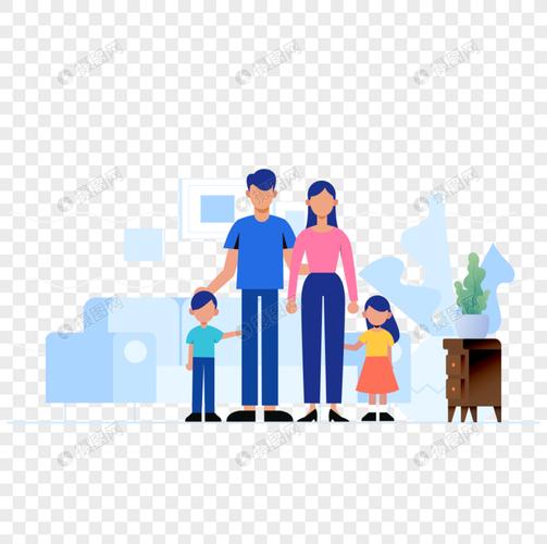 家庭成员图标免抠矢量插画素材
