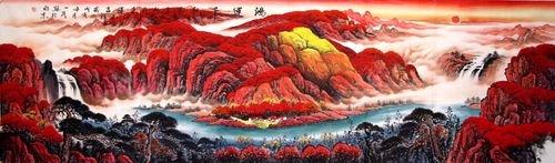 收藏送礼首选特别推荐最美的名家山水风水画聚宝盆系列作品欣赏!