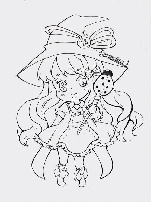 万圣节99马克笔卡通动漫小女巫_动漫_马克笔_万圣节