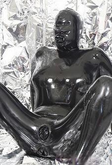 乳胶衣 男全包窒息乳胶紧身衣 男全包束缚乳胶衣 带三