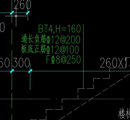 楼梯结构集中标注中的fc8@250是什么钢筋