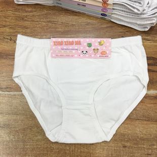 批发 莱卡棉纯白三角裤 纯色女童内裤 纯棉全棉中大女童三角内裤