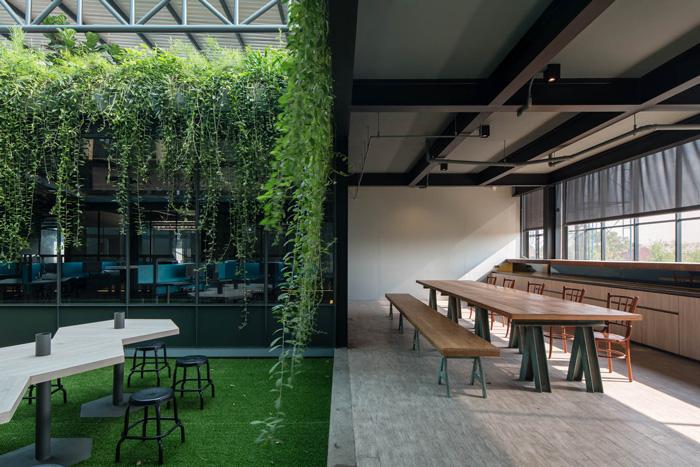 ▼厂房办公室休息区