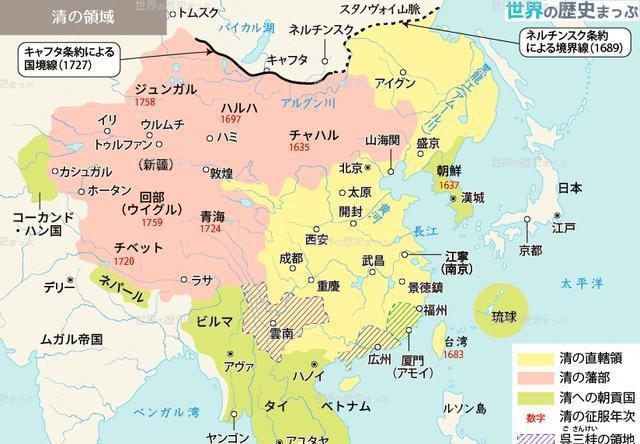 你会发现日本各大版本教科书上的清朝地图都没有库页岛,也就是说日本