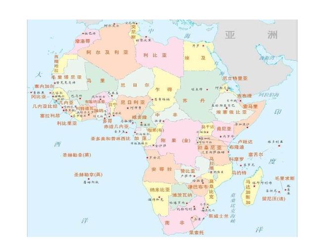 非洲地图中文版