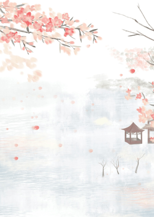 【可编辑word模板】水墨画古风新信纸word模板