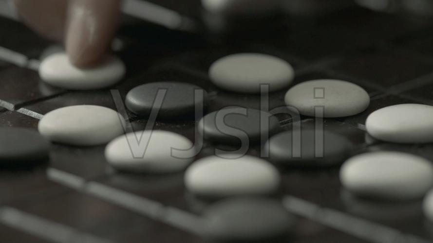 围棋下棋落子意向近景