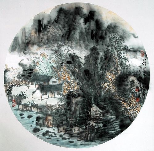 王本杰山水作品欣赏