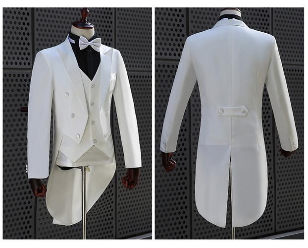 罗蒙romon轻奢燕尾服礼服套装伴郎装男主持人服装魔术师舞台演出燕尾