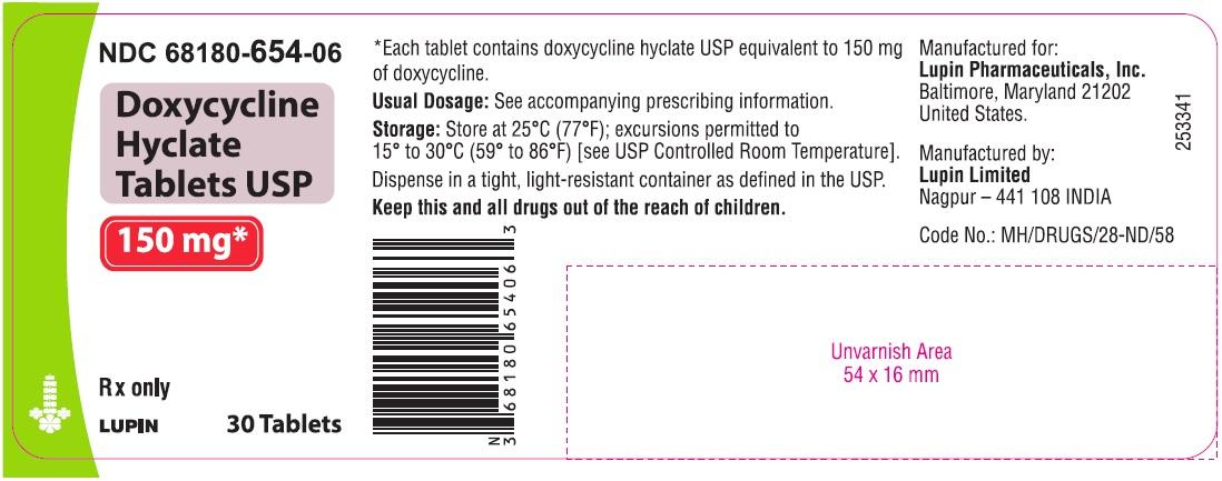 ndc code 68180-653-06 - doxycycline hyclate | .