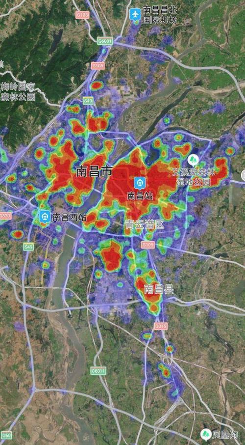 江西各市gdp及热力图,南昌最热,赣州次之