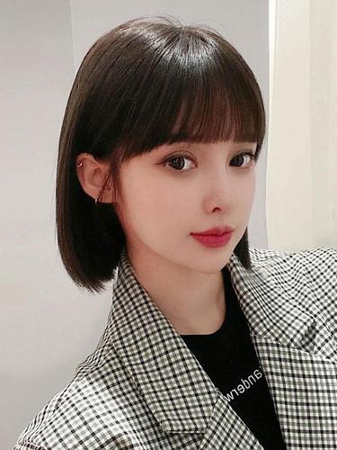 2021年女流行短发,2021年最洋气短发 假发短发女减龄真发全真人发2021年时尚新款发型自然全头套假发套