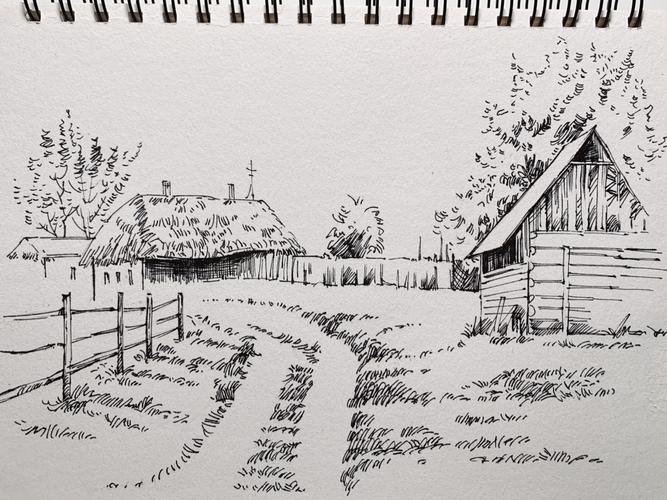 钢笔画 | 风景_风景_钢笔_唇膏笔_五一去哪玩_文化