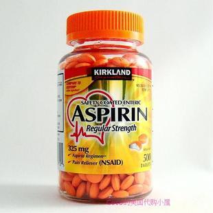 美国原装直邮 kirkland aspirin 325mg500粒 阿司匹林镇痛片商品图片