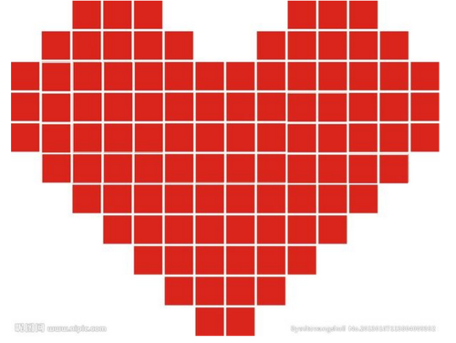 ps技术 图片格子样子的心形 求大神帮助