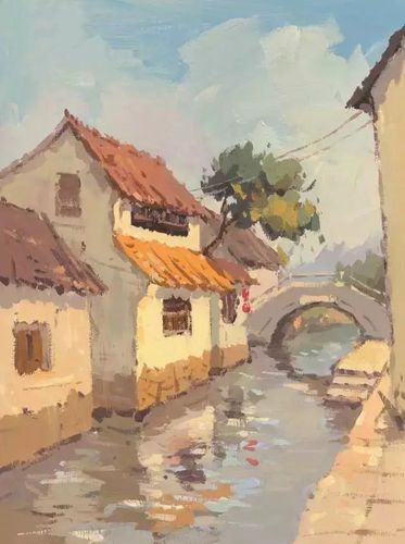 设计色彩水粉风景写生步骤怎么画