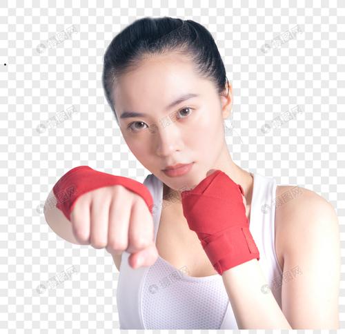 拳击运动健身女性特写