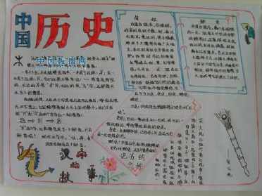 历史朝代更迭表手抄报 历史手抄报