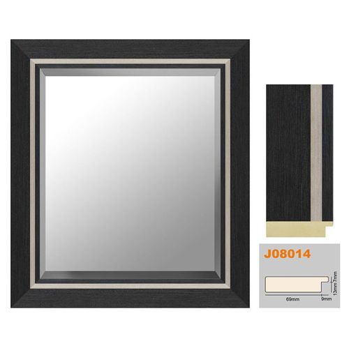 华仑生产出口现代室内装饰画高分子镜框条照片墙香槟金卫浴镜32x36