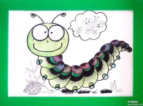 点线面学习装饰毛毛虫认识毛毛虫的生长特征