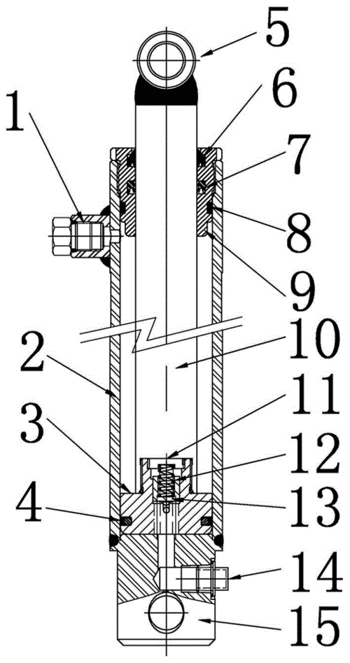 一种内置安全阀的液压油缸的制作方法