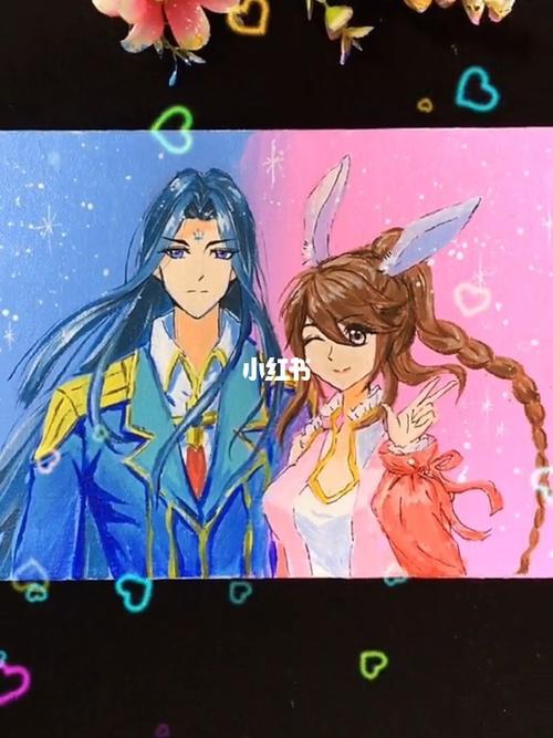 简笔画的唐三小舞_简笔画_斗罗大陆_绘画_情侣_文化