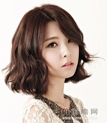 发型_韩国中短发烫发发型_女生短发烫发发型_齐肩 .