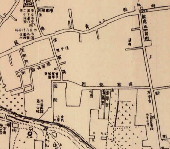 1933年济南地图中的徐家花园