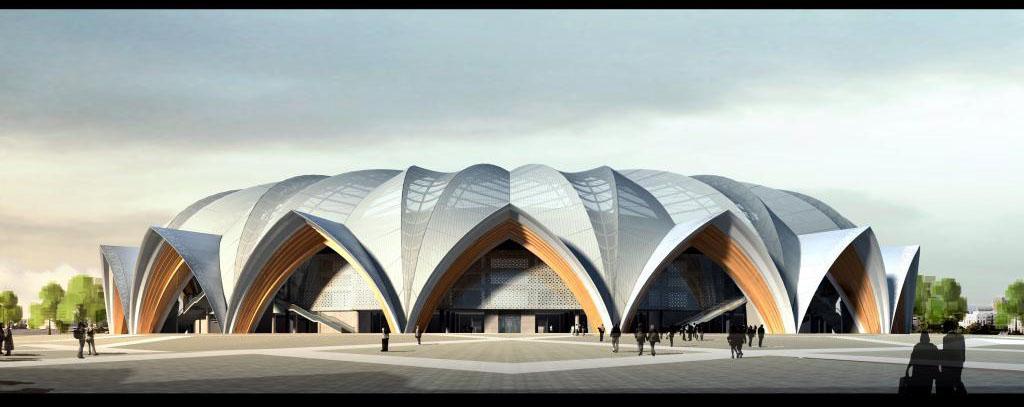  p>贺兰山体育场于2009年5月开工建设,位于宁夏回族自治区银川市西夏