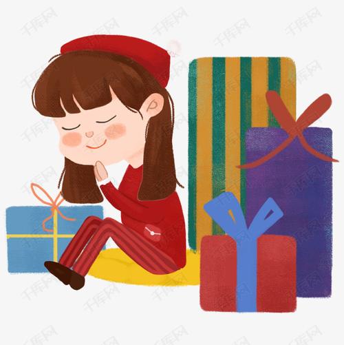圣诞节小女孩儿收到的礼物
