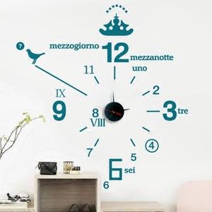 艺术钟表时钟壁纸自粘客厅沙发背景墙书房餐厅卧室宿舍装饰墙贴