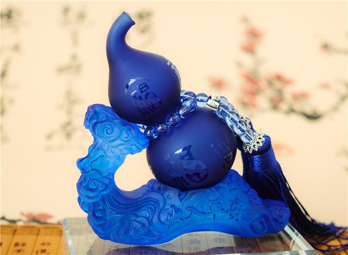 新款祥云葫芦香水座琉璃汽车摆件平安车载内饰厂家直销