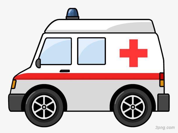 卡通救护车png素材透明免抠图片装饰效果