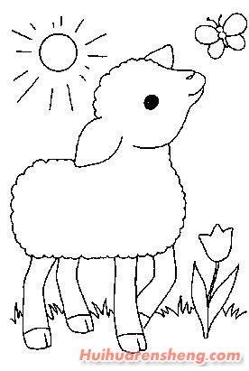 十二生肖羊简笔画图片小羊简笔画法大全8