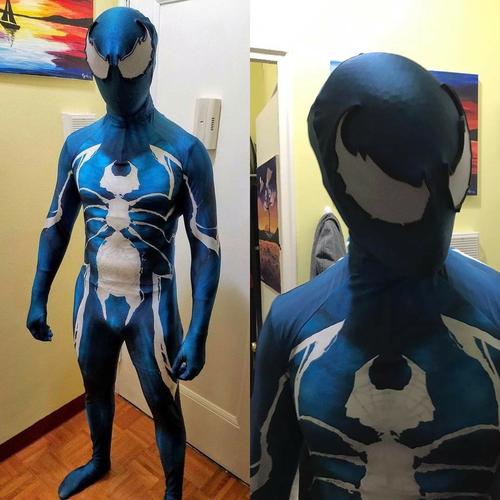 毒液共生体蜘蛛侠cosplay服装连体紧身衣spiderman角色扮演服装