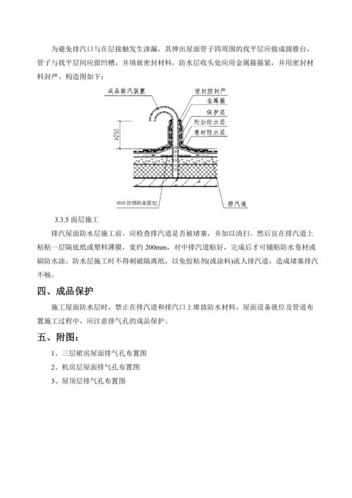 屋面排气孔设置