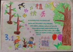 幼儿园植树节简单黑板报 植树节黑板报图片素材