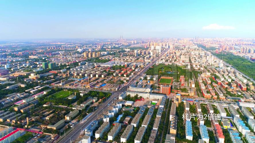 银川西夏区大景,大学城区_视频素材包下载(编号:)__vj