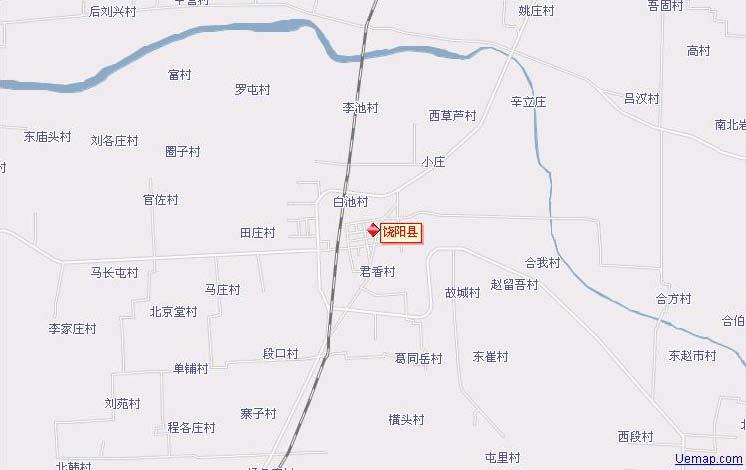 饶阳县行政地图
