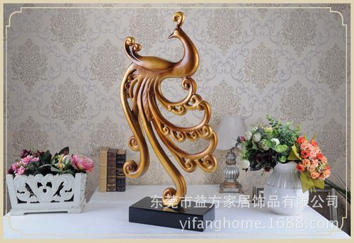 厂家直销 欧式树脂工艺品凤凰家居摆件 客厅装修品 结婚礼品摆件