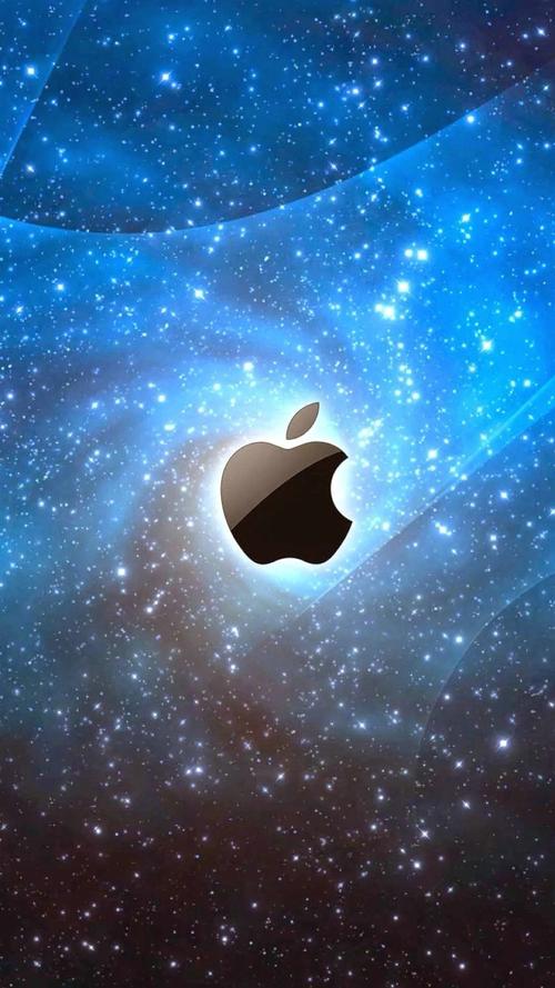 苹果logo 宇宙 发光 苹果手机高清壁纸 1080x1920_爱思助手