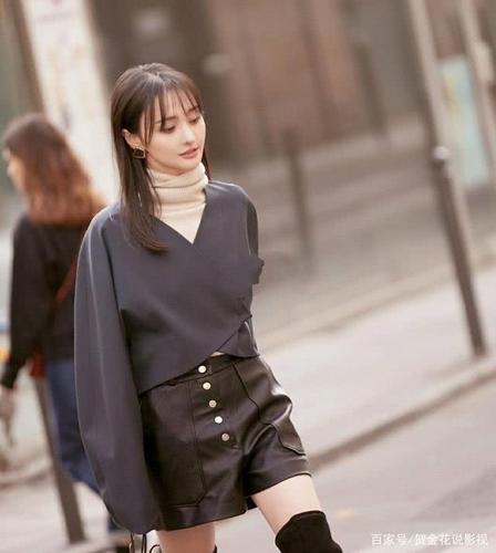 郑爽穿衣真有范,穿短裤秀身材裤子还没外套长,显高又